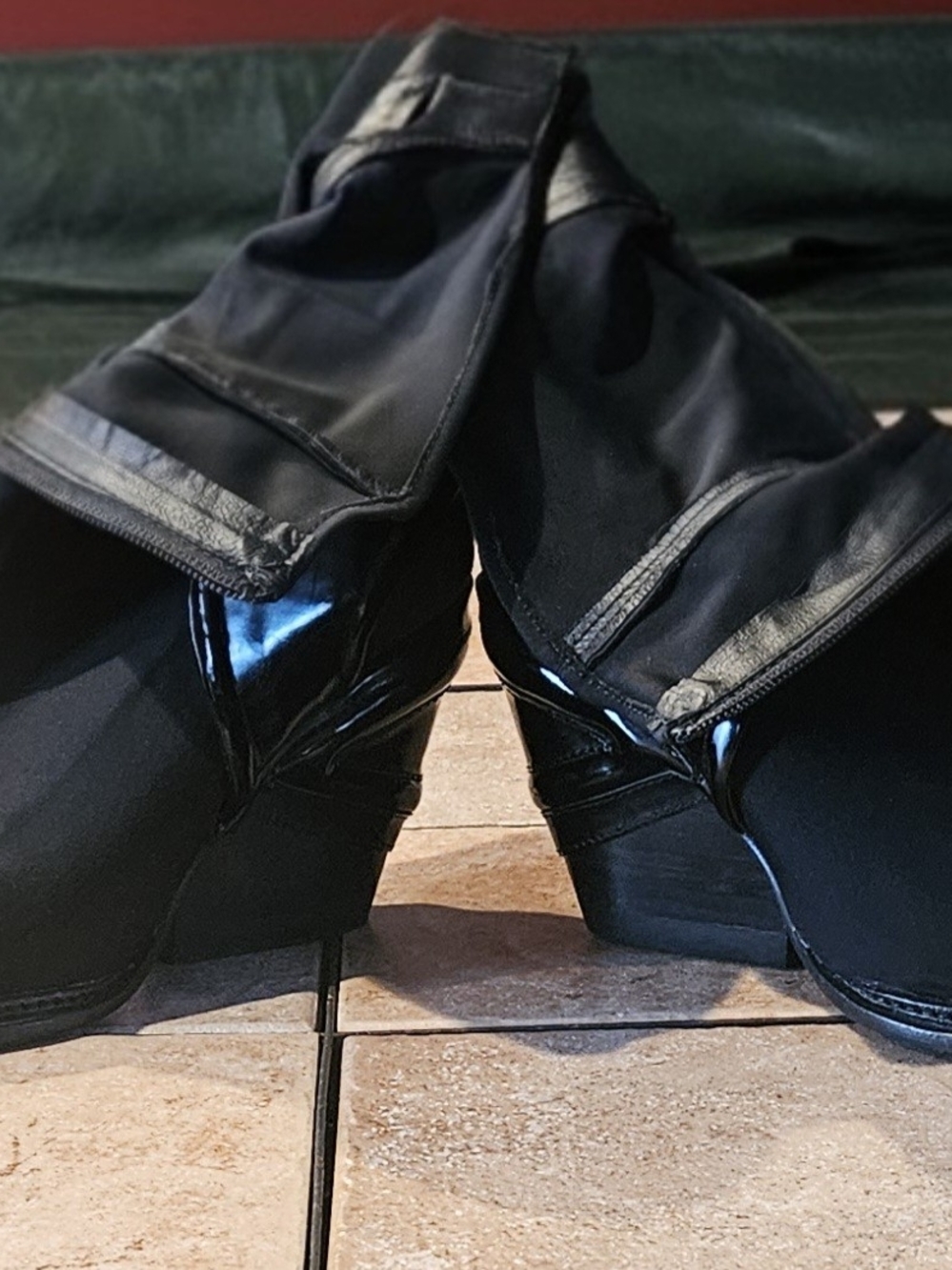 Jeffrey Campbell Black Pointed Toe Stretch Ankle Booties - Picture 4 of 6
